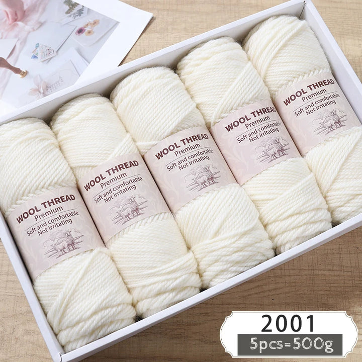 500g Thick Alpaca Wool Yarn – 245 Needle Knitting Yarn for Sweaters, Jackets & Accessories