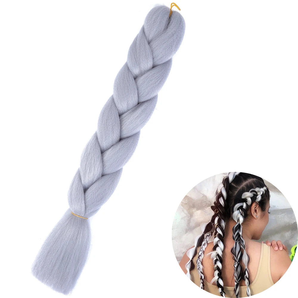 24” Synthetic Yaki Braids – Kanekalon Ombre Jumbo Braiding Hair Extensions 22