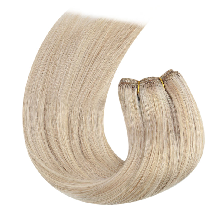100% Remy Human Hair Bundles – Straight Sew-In Weft Extensions (100g, Double Weft)