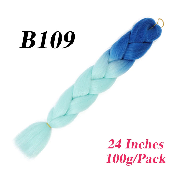 24 Inch Jumbo Braiding Hair – Afro Ombre Synthetic Extensions for Children’s Braids (100g) 33