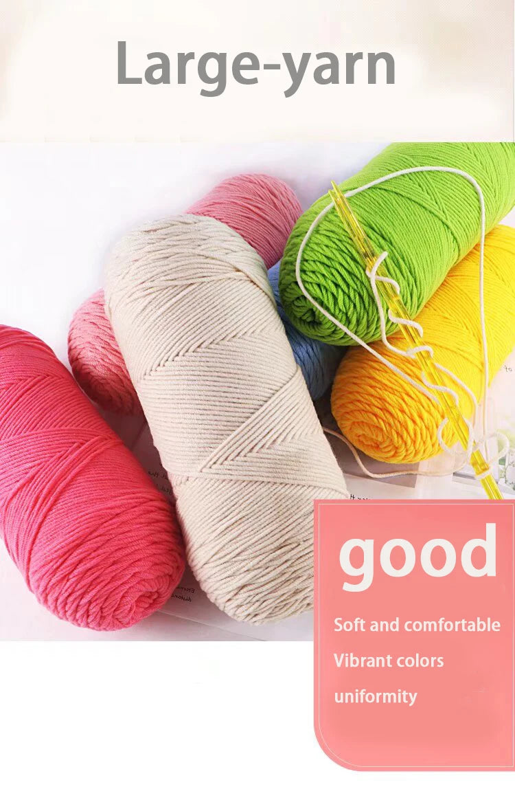 200g Soft Medium-Thick Yarn – Cozy Hand-Knitting Yarn for Sweaters, Scarves, Hats & DIY Crafts