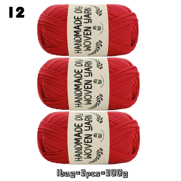 High-Quality Polyester Fabric Yarn – High-Elastic Yarn for Bags, Slippers & DIY Handmade Crafts