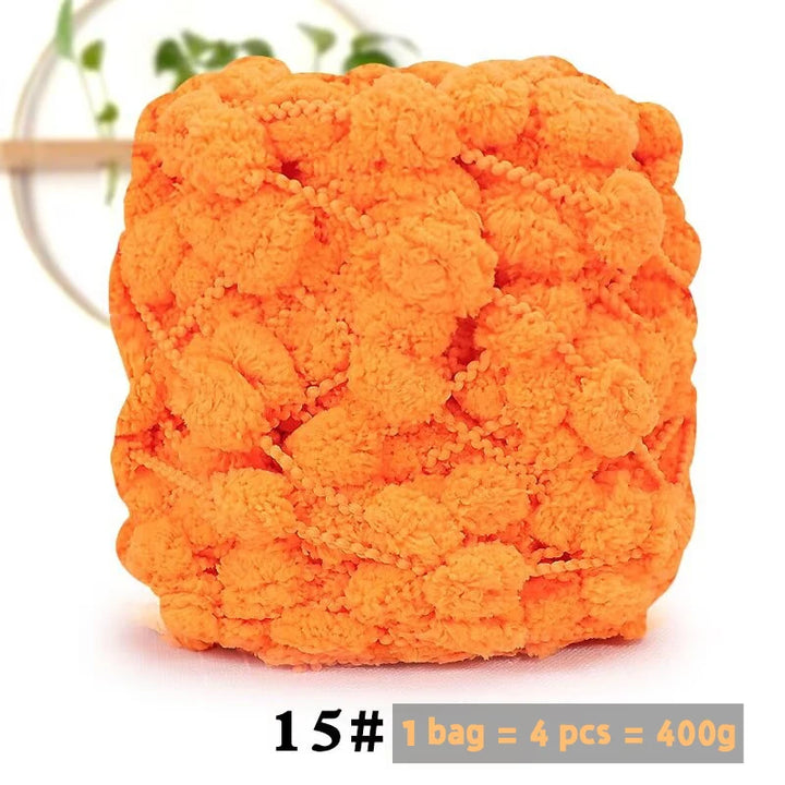 Super Soft Bean Yarn – Plush Polyester Chunky Yarn for Blankets, Cushions, Hats & DIY Crafts (400g, 4pcs Pack)
