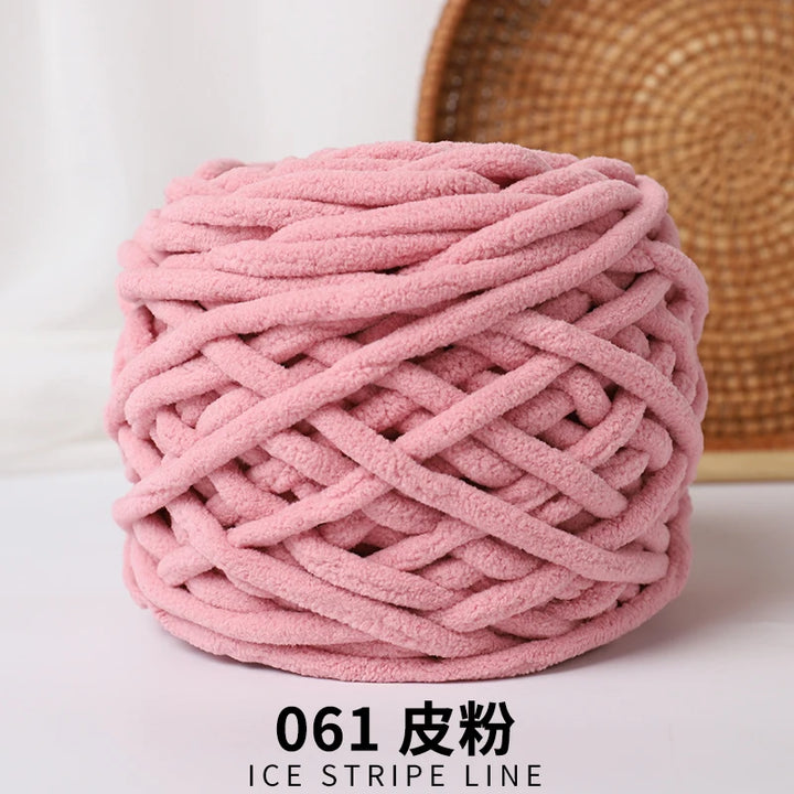 3pcs Ice-Striped Soft Thick Yarn – Handcrafted Yarn for Scarves, Hats, Slippers & DIY Projects