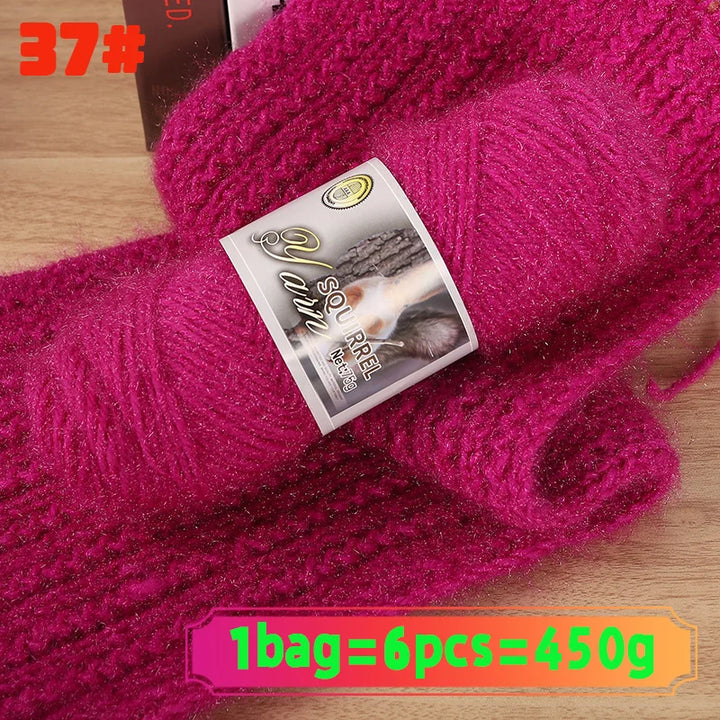 Thick Imitation Fur Yarn Ball – Soft DIY Knitting Yarn for Hats, Scarves, Coats & Shawls