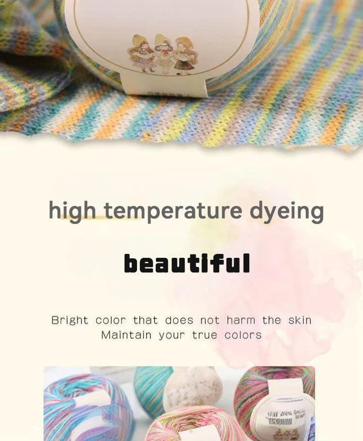 300g Premium Gradient Fine Wool Yarn – Soft Knitting & Crochet Yarn for Sweaters, Scarves, Hats & Shawls (DIY Craft Yarn Balls)