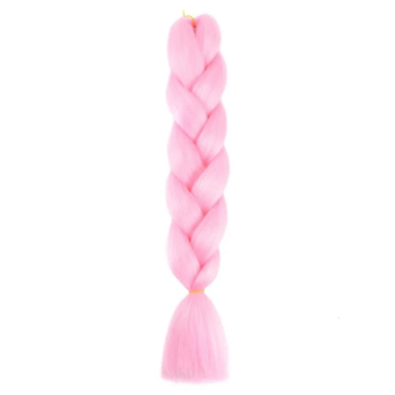 24 Inch Synthetic Jumbo Braiding Hair – Yaki Straight Box Braid Extensions for Dreadlocks & Twists