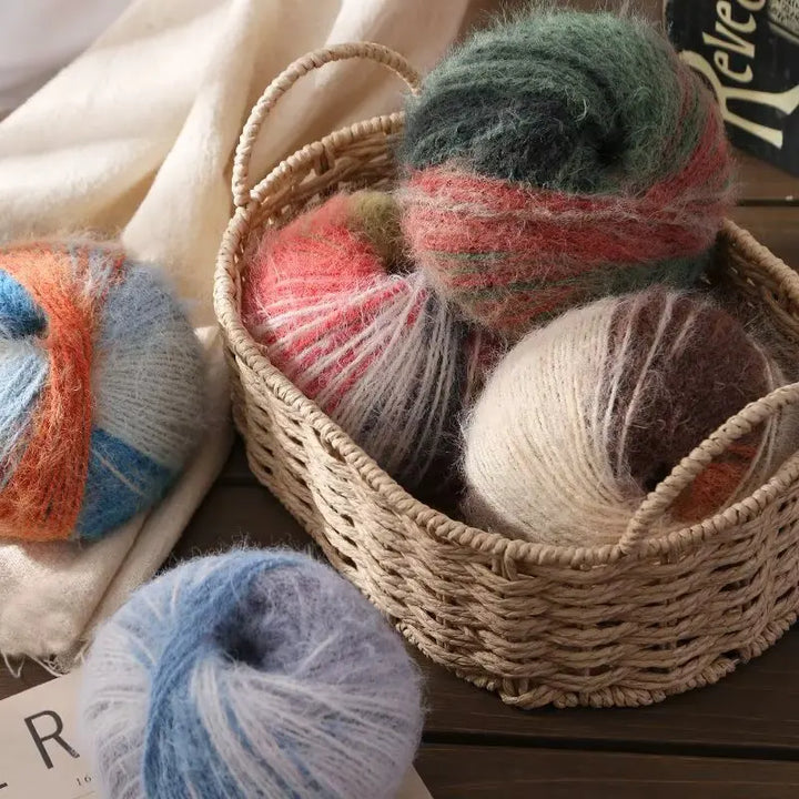 300g Xuebao Gradient Plush Yarn (3 Pieces) – Soft Warm Knitting Yarn for Scarves, Hats, Gloves & Blankets