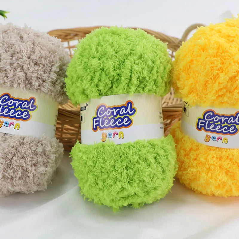 Soft Coral Yarn – Fluffy, Skin-Friendly Knitting Yarn for Sweaters, Scarves & DIY Winter Wearables