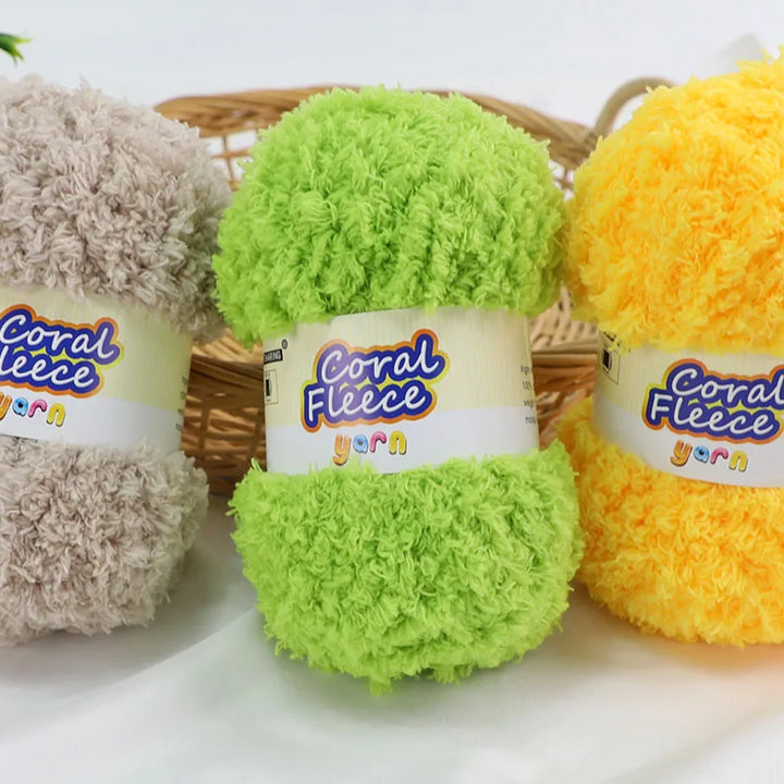 Soft Coral Yarn – Fluffy, Skin-Friendly Knitting Yarn for Sweaters, Scarves & DIY Winter Wearables