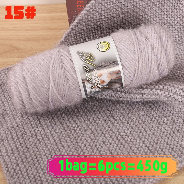 Thick Imitation Fur Yarn Ball – Soft DIY Knitting Yarn for Hats, Scarves, Coats & Shawls