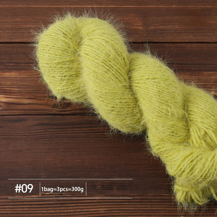 190g Colorful Gold Silk Acrylic Yarn – Medium-Thick Shiny Yarn for Bags, Cushions, Shoes & DIY Crafts