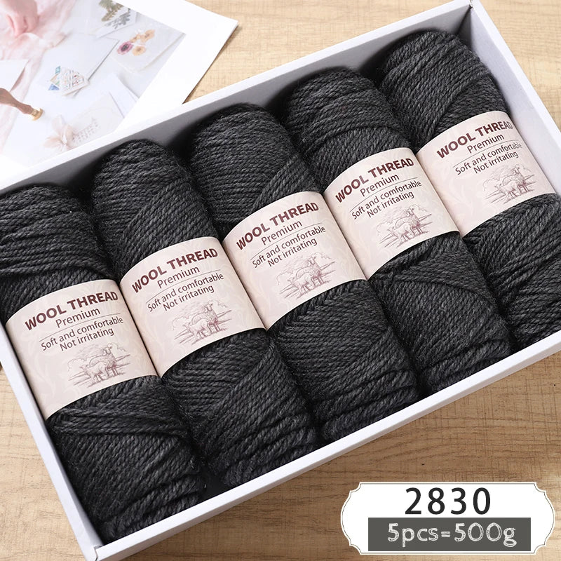 500g Thick Alpaca Wool Yarn – 245 Needle Knitting Yarn for Sweaters, Jackets & Accessories