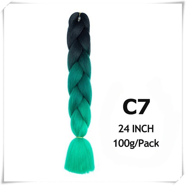 Pre-Stretched Jumbo Braiding Hair – 24 Inch Ombre Purple Synthetic Crochet Extensions for Women