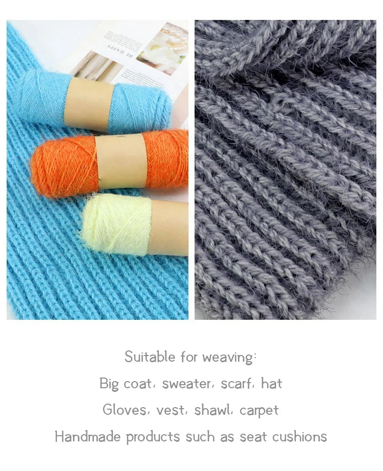 500g Soft Fluffy Bulky Yarn (5 Pack) – Hand-Knitting Yarn for Sweaters, Scarves, Coats & DIY Crafts