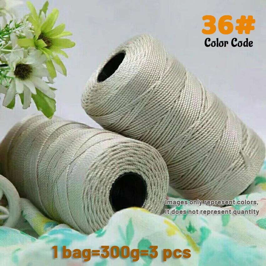 300g Summer Crochet Yarn – Handmade DIY Yarn for Hats, Bags & Home Accessories (3 Pieces/Pack)