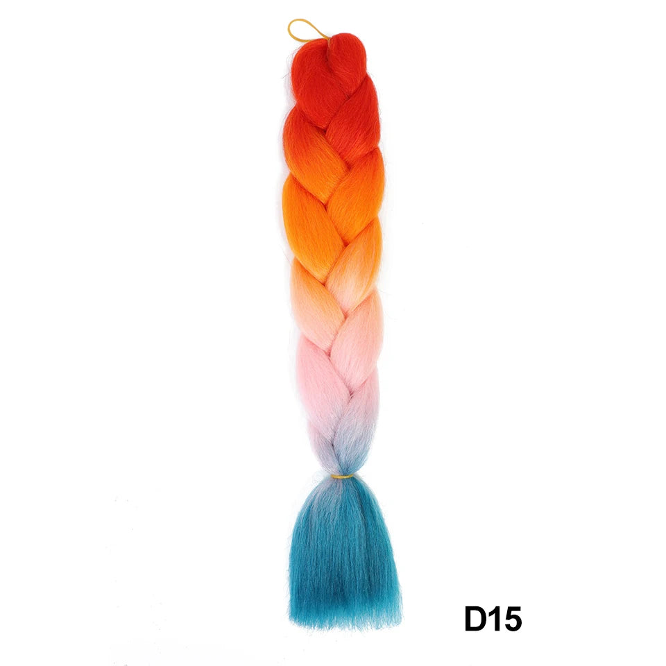 Synthetic 24 Inch 100g Ombre Jumbo Braiding Hair – Kanekalon Twist Extensions