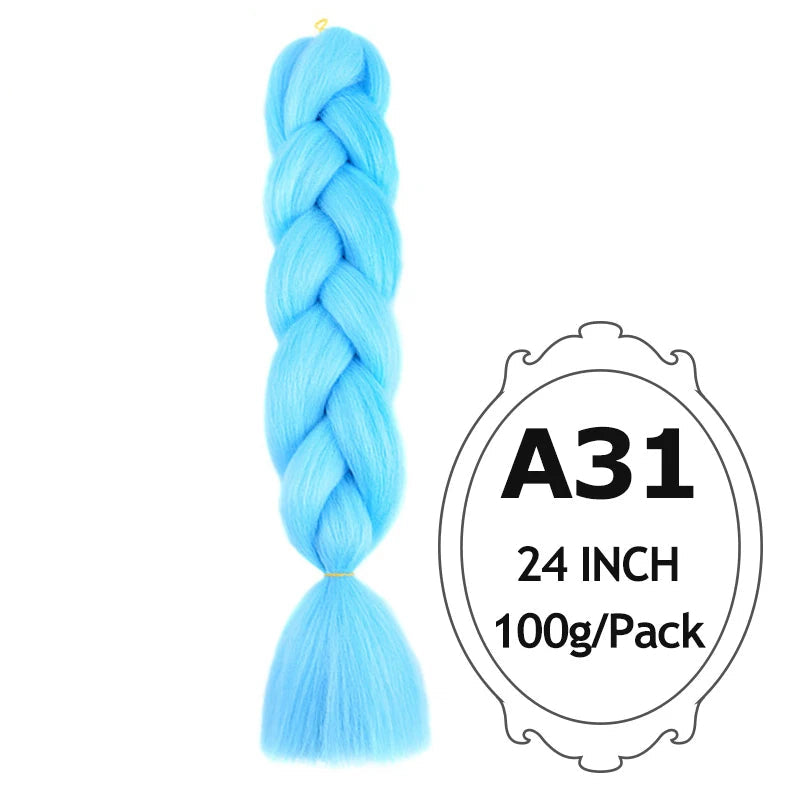 Blue braided hair extension with and product details.