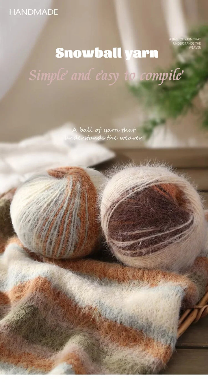 300g Xuebao Gradient Plush Yarn (3 Pieces) – Soft Warm Knitting Yarn for Scarves, Hats, Gloves & Blankets