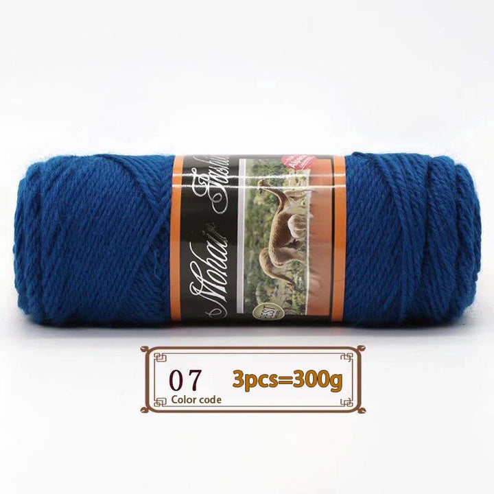 300g Colorful Mohair Alpaca Yarn – Soft Knitting Yarn for Sweaters, Scarves, Hats & DIY Crafts