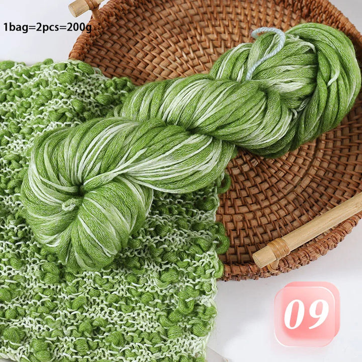 Fancy Twisted Cashmere Yarn – Irregular Imitation Bean Yarn for Hand-Knitting Sweaters, Cardigans, Shawls & DIY Crafts