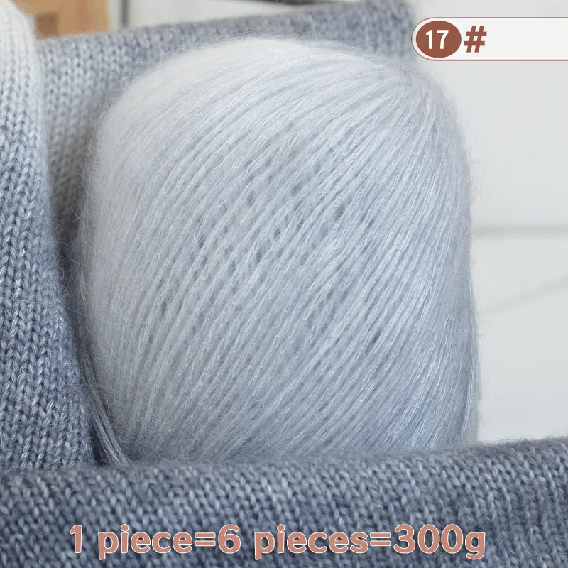 300g High-Quality Cashmere Yarn – Lightweight Multi-Color Yarn for Sweaters, Jackets, Scarves & Hats (6pcs Pack)