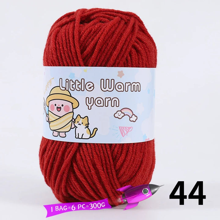 300g Medium-Thick Soft Yarn – DIY Hand-Knitting Yarn Balls for Sweaters, Hats & Crafts (6 Pieces / Pack)