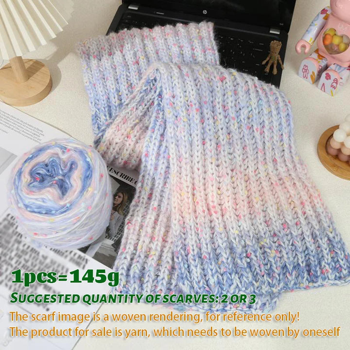 145g Gradient Dot Wool Yarn Ball – Soft Long-Dye Knitting Yarn for Scarves, Hats & Fashion Accessories