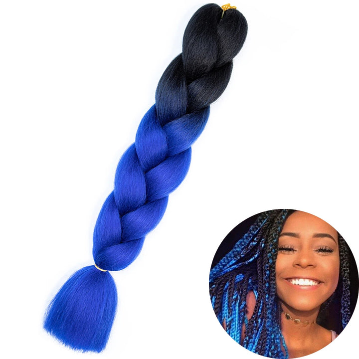 24” Synthetic Yaki Braids – Kanekalon Ombre Jumbo Braiding Hair Extensions 22