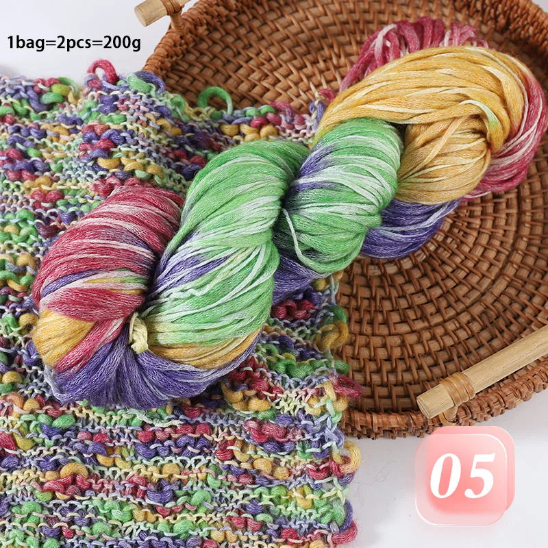 Fancy Twisted Cashmere Yarn – Irregular Imitation Bean Yarn for Hand-Knitting Sweaters, Cardigans, Shawls & DIY Crafts