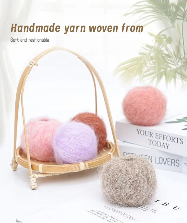 250g Long-Haired Mohair Yarn – Soft Fluffy Knitting Yarn for Sweaters, Scarves & Coats (10 Pieces/Bag)