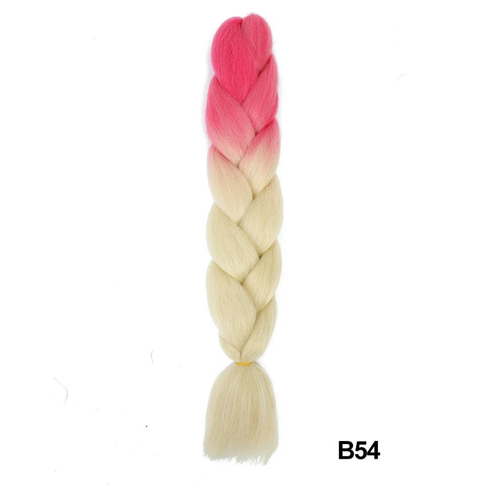 Synthetic 24 Inch 100g Ombre Jumbo Braiding Hair – Kanekalon Twist Extensions