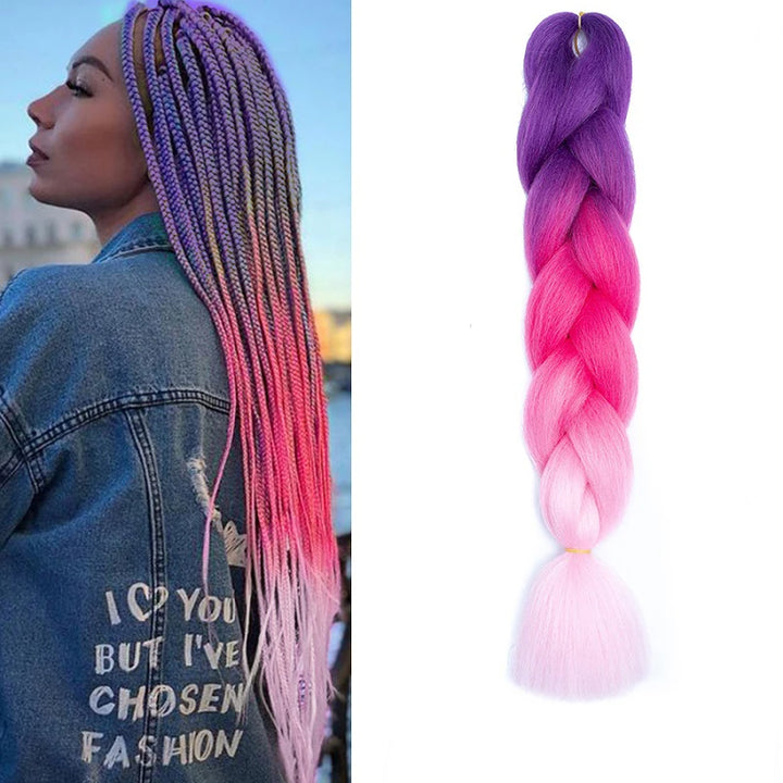 24-Inch Synthetic Long Straight Yaki Jumbo Braids – Pre-Stretched Hair Extensions