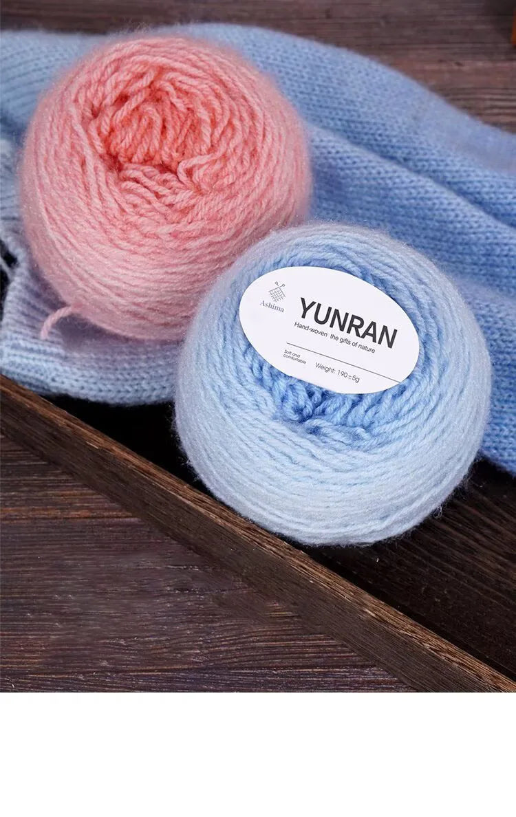 190g Gradient Dyed Medium-Thick Yarn – Soft Knitting Yarn for Sweaters, Shawls, Scarves & DIY Crafts