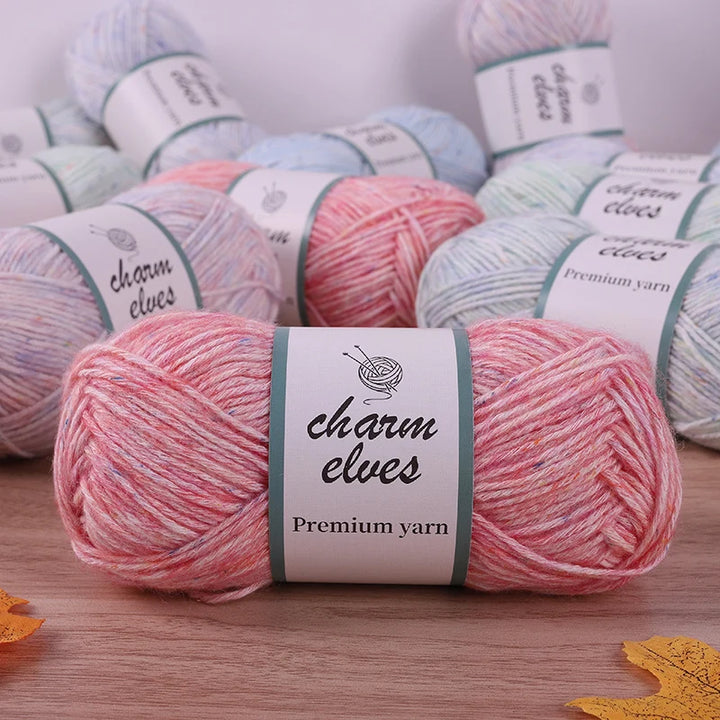 150g Colorful Dot Spray Yarn – Medium-Thick Cotton Yarn for Hand-Knitting (3 Pcs / Pack)