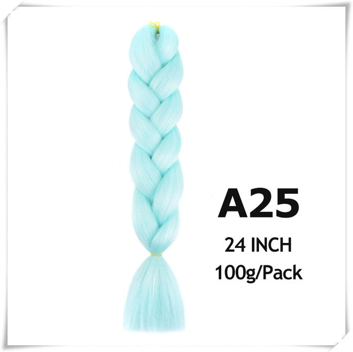 Pre-Stretched Jumbo Braiding Hair – 24 Inch Ombre Purple Synthetic Crochet Extensions for Women