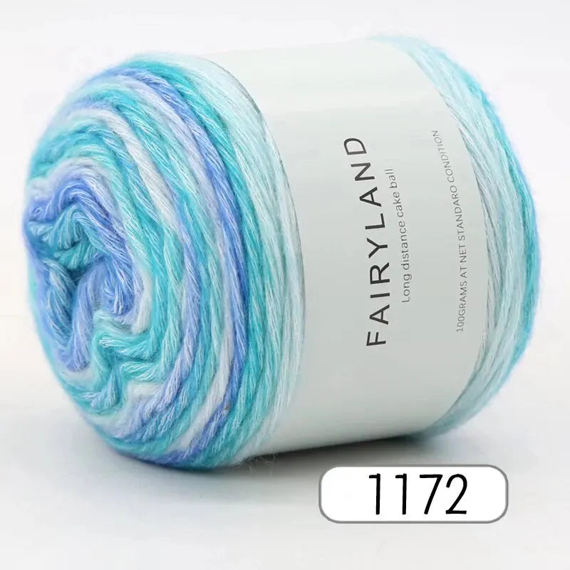 1pc 100g Gradient Rainbow Yarn – Soft Knitting & Crochet Yarn for Sweaters, Scarves, Hats & Shawls