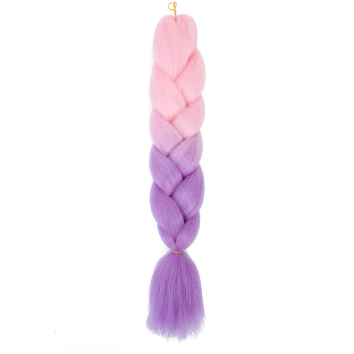 24 Inch Jumbo Braids Extensions – Synthetic Afro Ombre Kanekalon Hair for Children