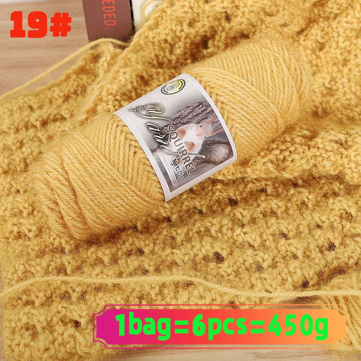Thick Imitation Fur Yarn Ball – Soft DIY Knitting Yarn for Hats, Scarves, Coats & Shawls