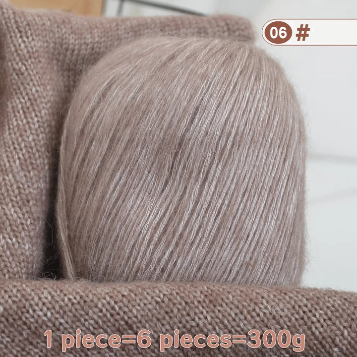 300g High-Quality Cashmere Yarn – Lightweight Multi-Color Yarn for Sweaters, Jackets, Scarves & Hats (6pcs Pack)