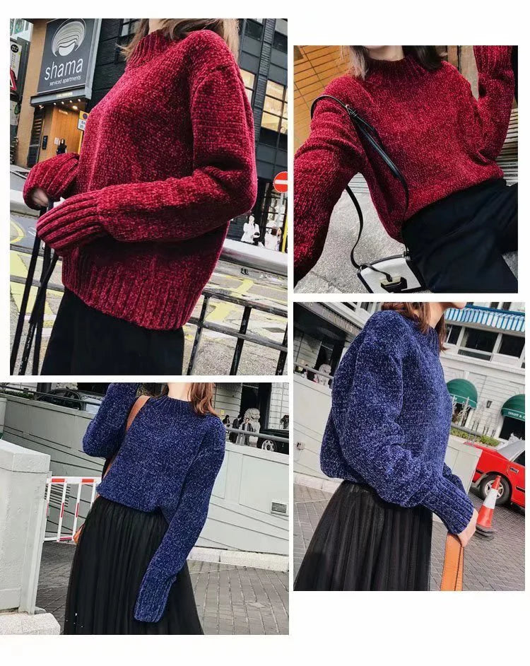 450g Chenille Warm Velvet Ice Yarn – Soft Thick Knitting Yarn for Sweaters, Scarves & Blankets (5 Pcs/Pack)