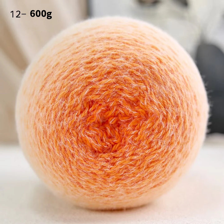 Super Large Gradient Long-Haired Yarn – Extra-Large Medium-Thick Skein for Knitting & Crochet