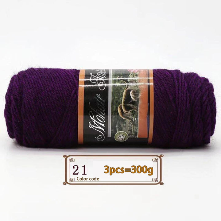 300g Colorful Mohair Alpaca Yarn – Soft Knitting Yarn for Sweaters, Scarves, Hats & DIY Crafts