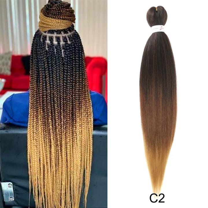 26 Inch Pre-Stretched Braiding Hair – Xpression-Style Smooth Yaki Straight Synthetic Extensions
