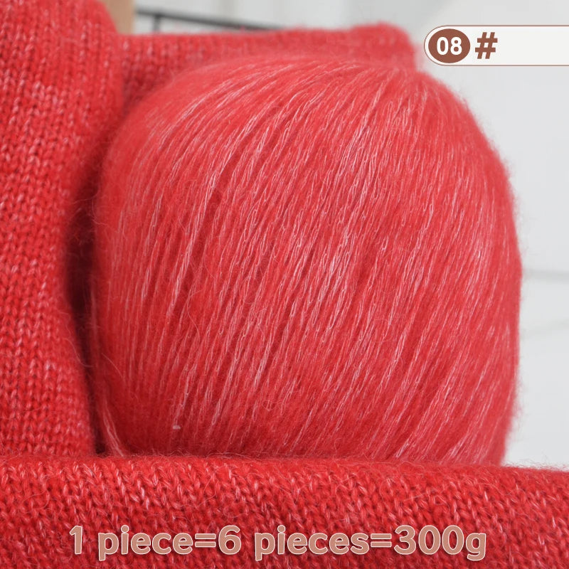 300g High-Quality Cashmere Yarn – Lightweight Multi-Color Yarn for Sweaters, Jackets, Scarves & Hats (6pcs Pack)
