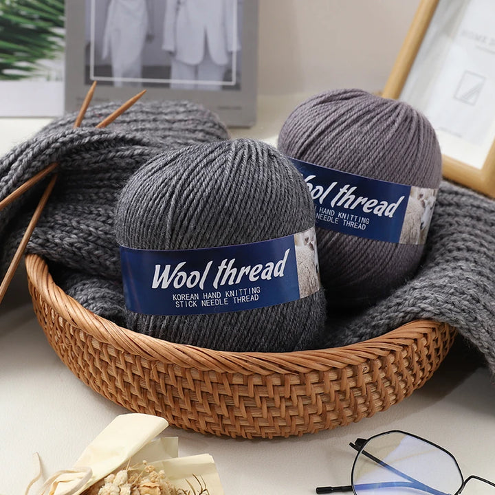 500g Fine Wool & Sheep Cashmere Yarn – Soft Warm Knitting Yarn (6 Pieces/Pack)