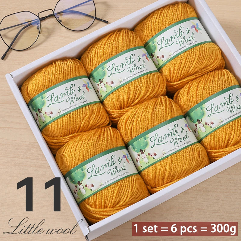 Very Soft Lamb Wool Yarn – Medium-Thick High-Quality Wool for Knitting Sweaters, Scarves & Accessories
