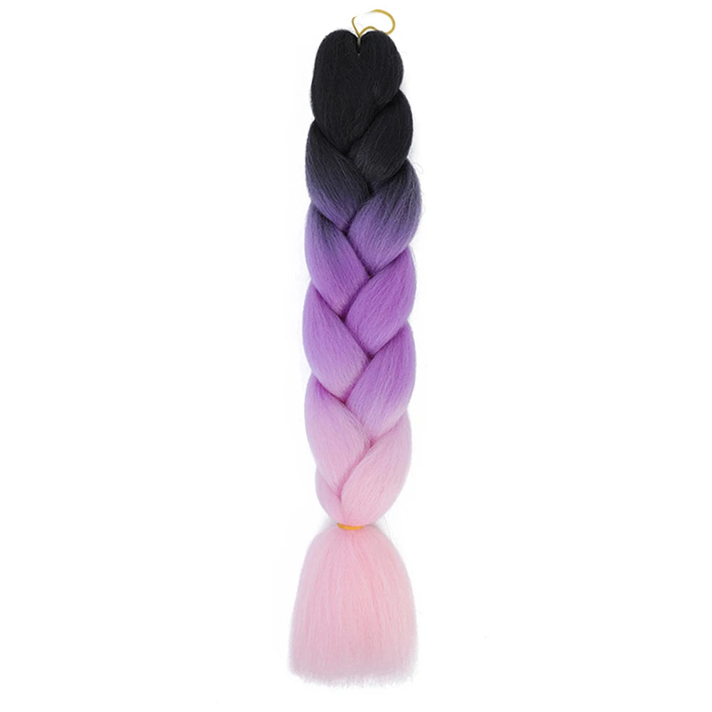 24 Inch Jumbo Braids Extensions – Synthetic Afro Ombre Kanekalon Hair for Children