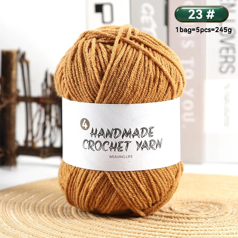 High-Quality 4-Ply Acrylic Yarn – Soft & Lightweight Knitting Yarn for Sweaters, Scarves, Coats, Gloves & DIY Crafts