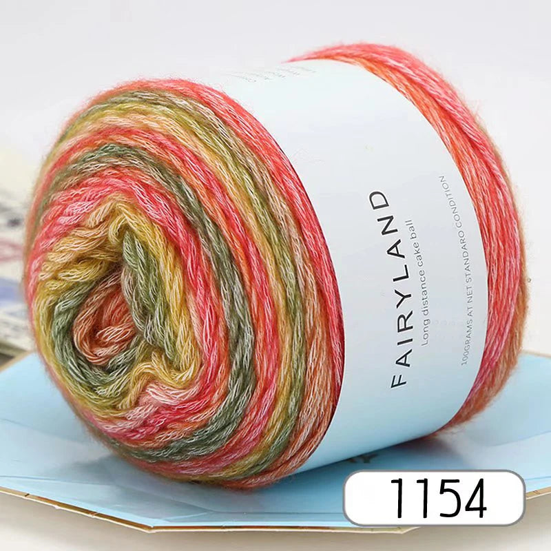 1pc 100g Gradient Rainbow Yarn – Soft Knitting & Crochet Yarn for Sweaters, Scarves, Hats & Shawls